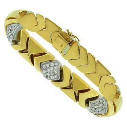 diamond 18k yellow and white  gold bracelet 1