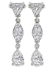 Estate 3.00ct Diamond Drop Earrings