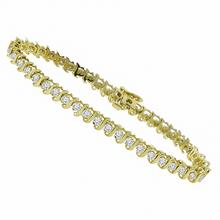 diamond 14k yellow gold tennis bracelet 1