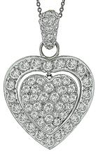 Estate 3.75ct Diamond Heart Pendant