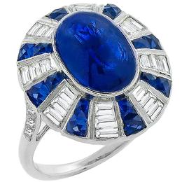 Sapphire Diamond Gold Ring