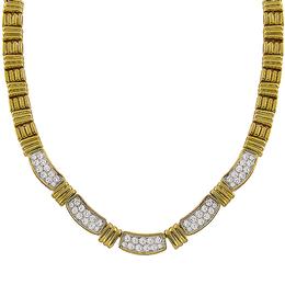 diamond  18k yellow gold necklace 1