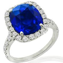 AGTA 6.03ct Sapphire DiamondRing