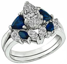 GIA 1.08ct Diamond Engagement Ring and Wedding Band Set Photo 1