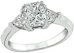 Estate GIA Certified 0.97ct Diamond Engagement Ring