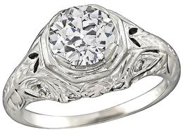 Estate GIA Certified 0.99ct Diamond Engagement Ring