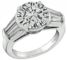 Estate GIA Certified 2.36ct Diamond Engagement Ring