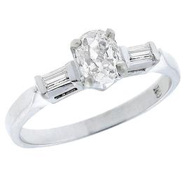 diamond 14k white gold engagement ring 1