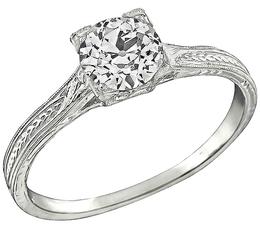 GIA Certified 0.71ct Diamond Engagement Ring Photo 1