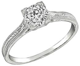 GIA Certified 0.78ct Diamond Engagement Ring Photo 1