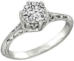 GIA Certified 0.86ct Diamond Engagement Ring Photo 1