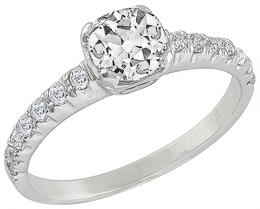 gia certified 0.87ct diamond engagement ring photo 1