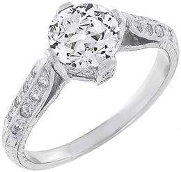 gia certified 0.92ct diamond engagement ring photo 1