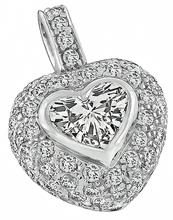 GIA Certified 1.06ct Diamond Heart Pendant Photo 1