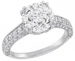 gia certified 2.05ct diamond engagement ring photo 1