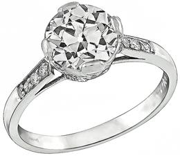 Vintage GIA Certified 1.38ct Diamond Engagement Ring Photo 1