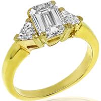 GIA 1.01ct Diamond Gold Engagement Ring