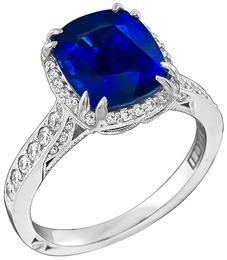 Tacori 3.87ct Sapphire 0.80ct Diamond Engagement Ring Photo 1