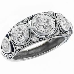 antique diamond silver ring 1