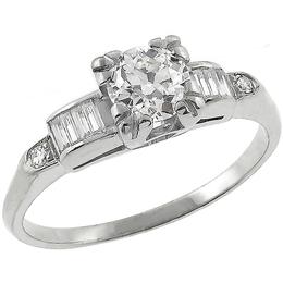  diamond 18k white gold engagement ring 1