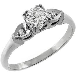 diamond 14k white gold engagement ring 1