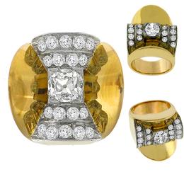 18k yellow gold diamond ring 1