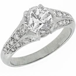 diamond  platinum engagement ring 1