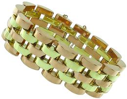 Vintage 1940s Two Tone Gold Bracelet Photo 1