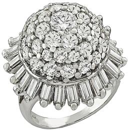 3.00ct  Diamond Gold Ballerina Ring