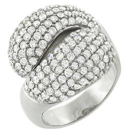 diamond  18k white gold cocktail ring 1