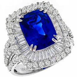 sapphire diamond 18k white gold  ring 1