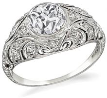 vintage old mine cut diamond edwardian engagement ring 1