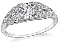 Art Deco 0.53ct Diamond Engagement Ring