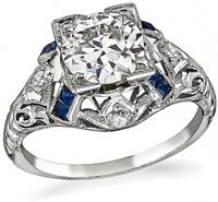 Vintage 1.03ct Diamond Engagement Ring