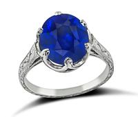 Edwardian 5.01ct Sapphire Engagement Ring