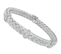 Estate 0.50ct Diamond Weave Bangle Bracelet