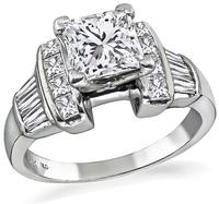 Estate IGI Certified 1.51ct Diamond Engagement Ring