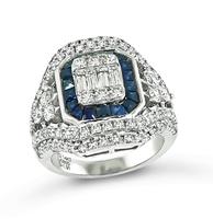 Estate 1.91ct Diamond 0.89ct Sapphire Ring