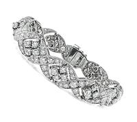 Estate 10.00ct Diamond Platinum Bracelet