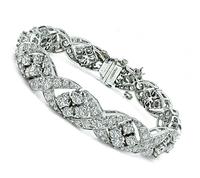 Estate 12.00ct Diamond Platinum Bracelet
