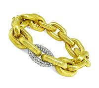 Estate 2.00ct Diamond Gold Chain Bracelet