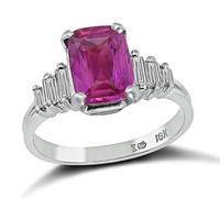 Estate 2.03ct Pink Sapphire Diamond Ring