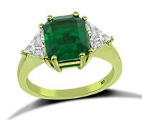 Estate 2.05ct Colombian Emerald 0.75ct Diamond Ring
