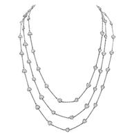 Estate 20.80ct Diamond By The Yard Necklace