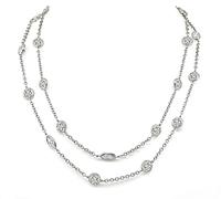 Estate 24.60ct Diamond By The Yard Necklace