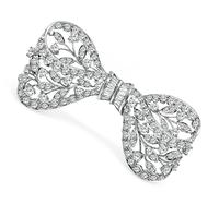 Estate 3.00ct Diamond Bow Pin