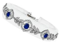 Estate 3.12ct Diamond 6.79ct Sapphire Bracelet