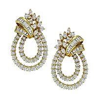 Estate 9.00ct Diamond Yellow Gold Earrings