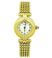 Estate Cartier Colisee Gold Watch