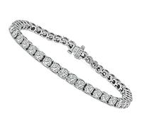 Estate 9.00ct Diamond Gold Tennis Bracelet